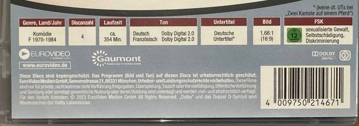 Tutti i DVDs: Pierre Richard Edition Nº2: 4 DVDs, digital remasterd! – Usato da Beringen venduto da Mantafisch1 2