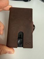 Cardholder/Miniwallet Braun Leder mit Münzfach-Top Zustand!