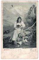 Bernerin, Berner Tracht um 1900, gelaufen 1902