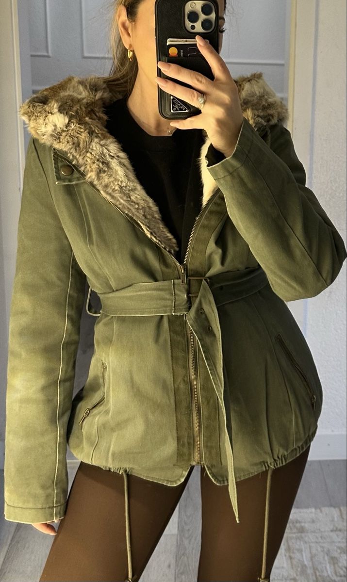 Giacche: Echtfell Jacke, Khaki, S – Usato da Frick venduto da Soleil4658 6