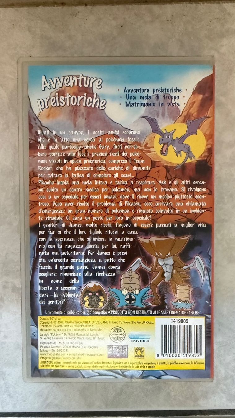 Tutti i VHS: Pokémon "Avventure preistoriche" VHS – Usato da Monte Carasso venduto da Ely67 2