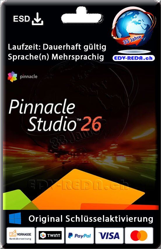 Corel Software: Corel Pinnacle Studio 26 Standard kein ABO Dauer Lizenz – Neu (gemäss Beschreibung) aus Langenthal von Reda