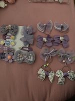 Haarspangen und Haargummis lila Set neu