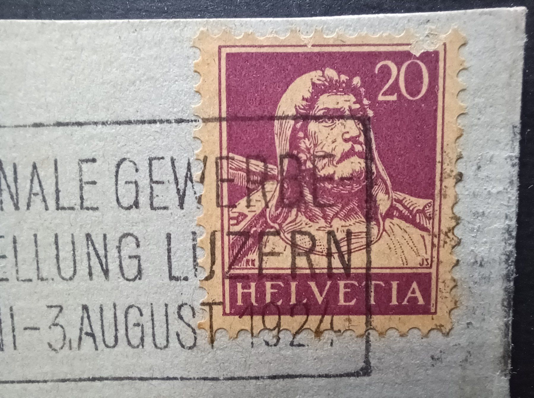 Tutti i francobolli: LU, Brief Luzern 1924, Hotel Beau-Rivage, – Usato da Aarau Rohr venduto da mgvw 2