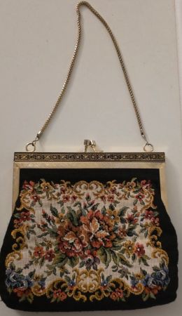 👛  Handtasche Gobelin mit schönem Blumenmuster