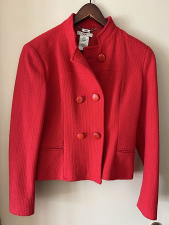 Rote Versace Vintage Jacke, Grösse L, Top Zustand!