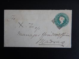 Indien British Brief von 1892 nach Madras gelaufen