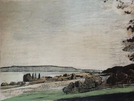 Victor Surbek, Farblithohrafie, signiert.