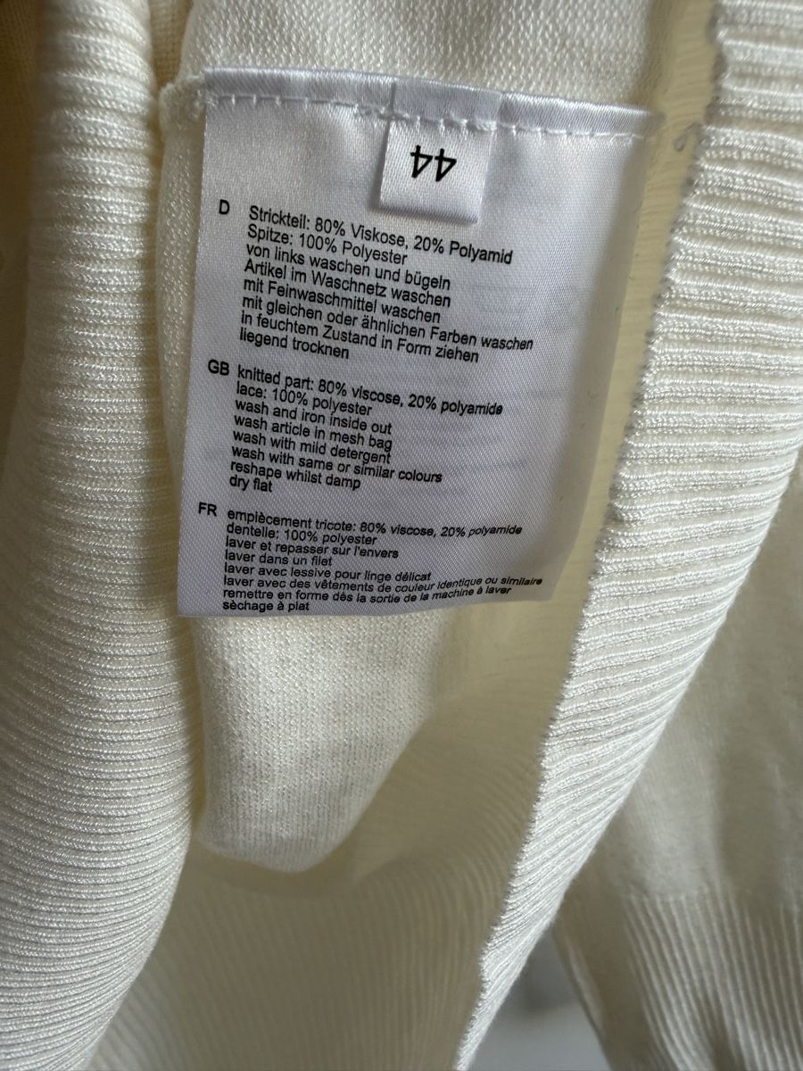 Maglioni & Felpe: Pfeffinger Pullover, Gr. 44, creme weiss, Spitze, Top! – Nuovo (secondo la descrizione) da Winterthur venduto da marisole4 4