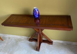 Console antique Credenza Table & 4 chaises