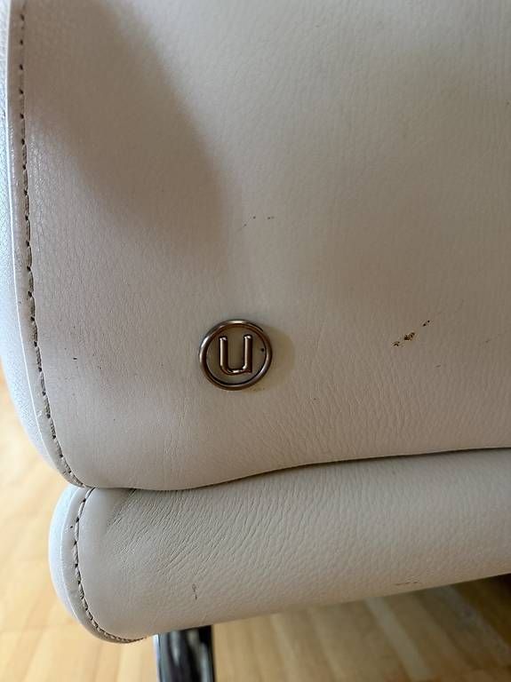 Divani: Alex Cooper Designer-Sofa aus Leder  Cremeweiss  – Usato da Zürich venduto da montecarlosun 1