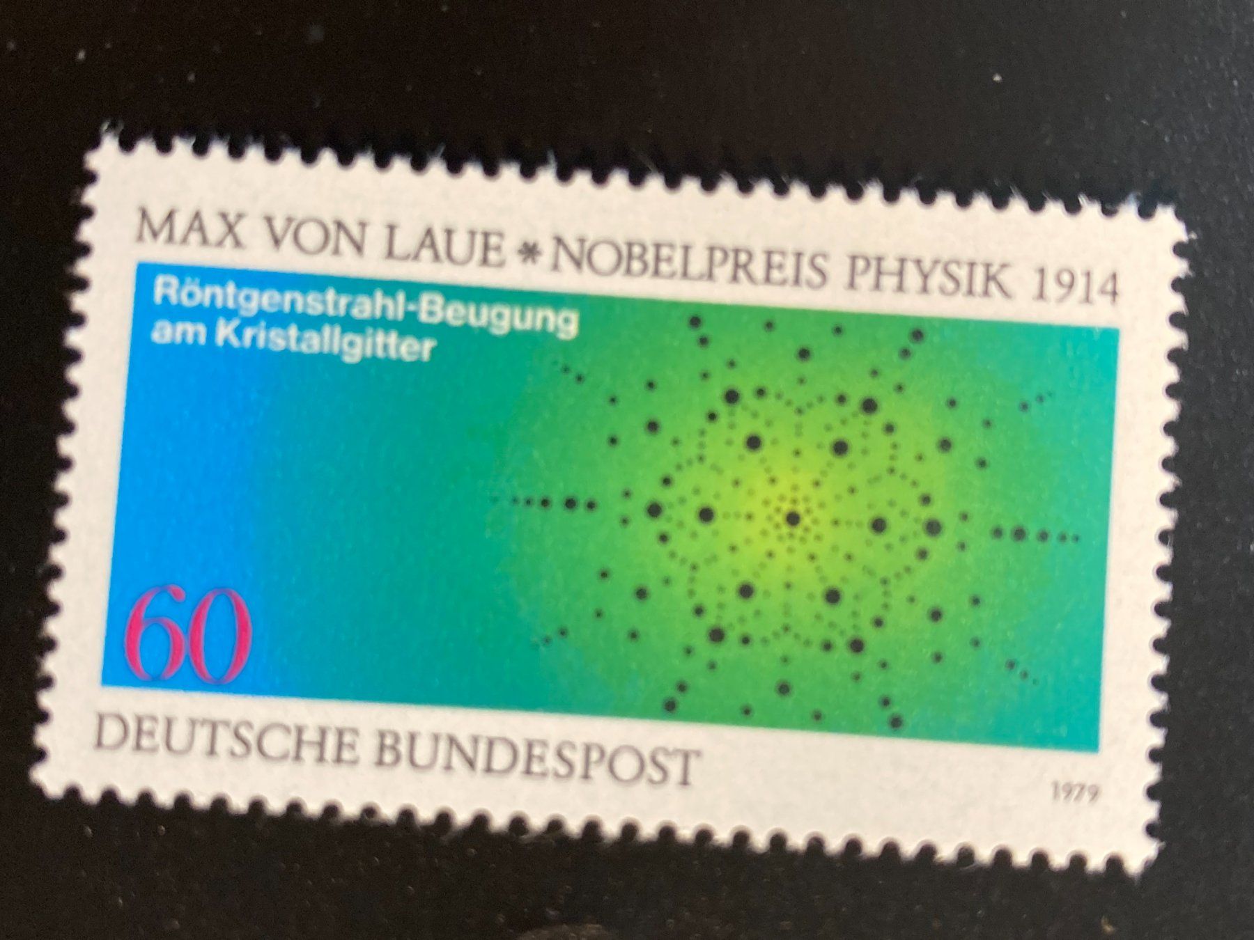 Tutti i francobolli: BRD 1979 Nobelpreis 60 Pf Max von Laue Physik postfrisch – Nuovo (secondo la descrizione) da Winterthur venduto da schnueps