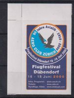 Flugpost Vignette Dübendorf 2000**