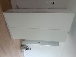 Top Zustand: Weiss IKEA Kommode Malm Schubladen 160x48x78