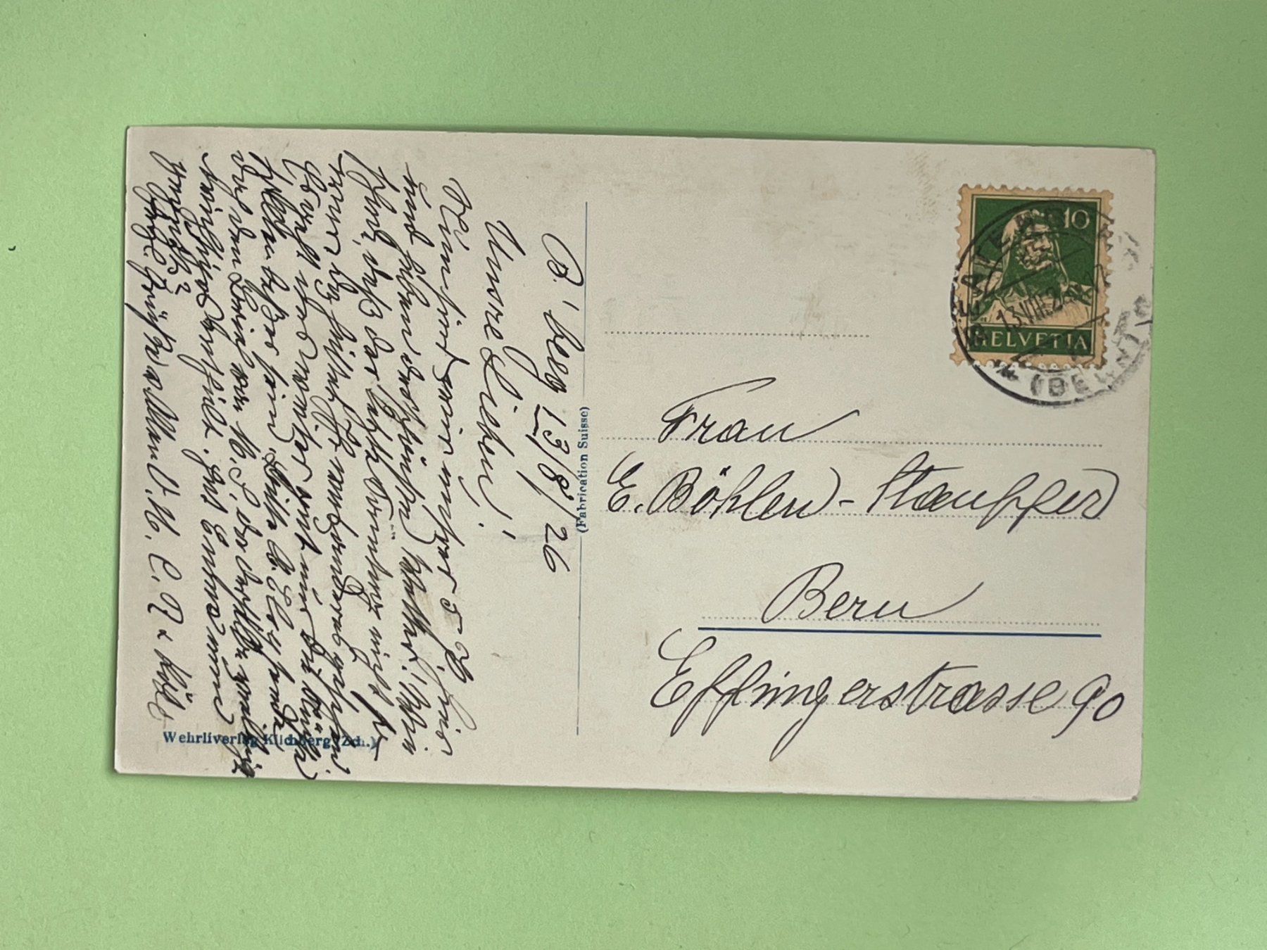 Cartoline postali: Beatenberg - 1926 – Usato da Steg VS venduto da _vinci_ 1