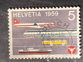 Schweiz 1959 Verkehrshaus 5 Vollstempel ZÜRICH 1 29.XII.1959