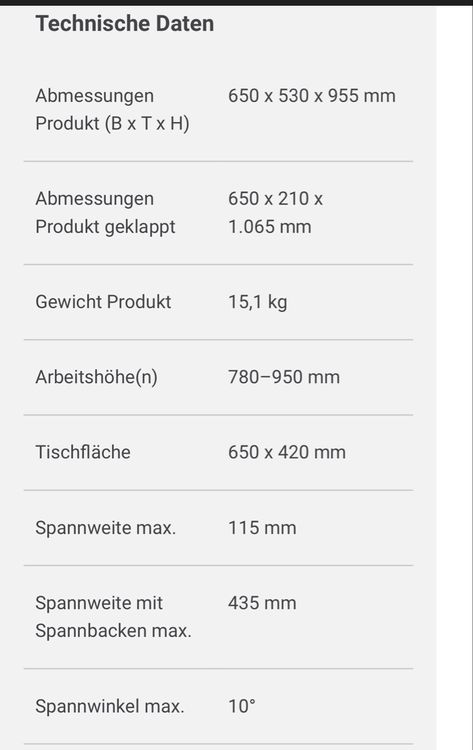 GYMAX Klappbare Werkbank – Höhenverstellbar, Mit 8 Klemmen, Max. 100 Kg