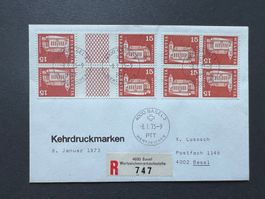 FDC Kehrdruckmarken 1973   (M18)