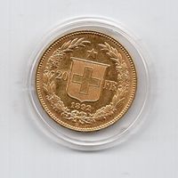 (335) Schweiz, 20 Franken 1892, Prooflike, stgl