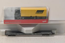 Herpa LKW Wespe mit Fleischmann Hupac Wagen Spur N OVP