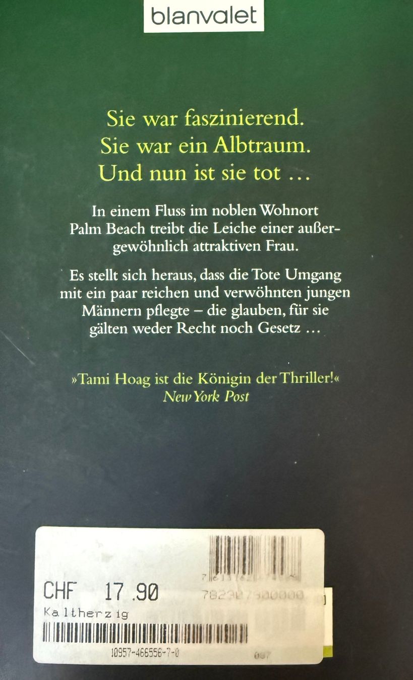 Bücher: Tami Hoag - Kaltherzig – Gebraucht aus Zäziwil von kreative-ideen 1
