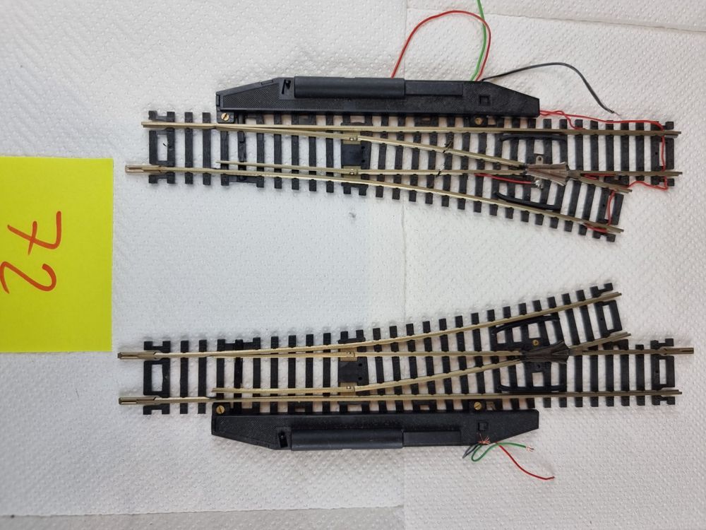 Roco Weichenpaar li+re 15° mit elektrischen Antrieben H0 DC (Gebraucht ...