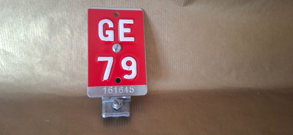 Velonummer Genf 1979 GE 79 Mit Montagehalterung Mod. Dep. (Gebraucht ...