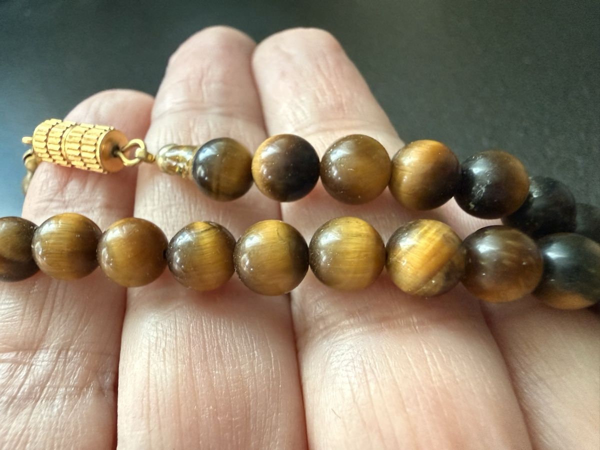 Catenine: Vintage Halskette mit Tigeraugensteinen – Usato da Lamone venduto da LaCantinaMagica 5