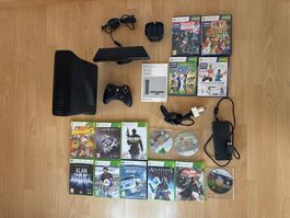 Xbox 360 Slim 250 GB Konsole mit Kinect und 15 Spielen