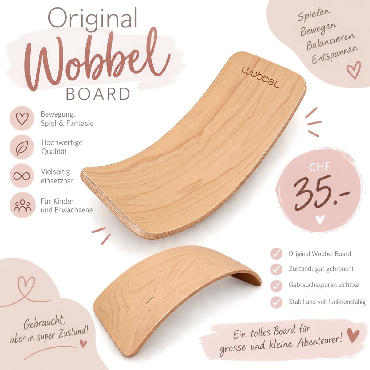 Giocattoli: Wobbel Board Original – Usato da Tuttwil venduto da issala