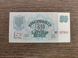 Lettland 50 Rublu 1992 AU !!!!!!!