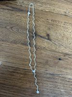 Elegante Halskette, Silberlook mit Strass, neuwertig!