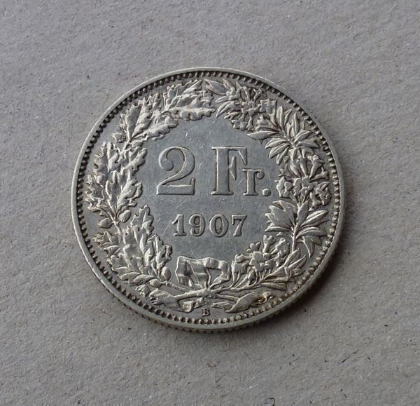 Tutti le monete: ++ 2.- Franken 1907 – Usato da Walkringen venduto da Casablanca777