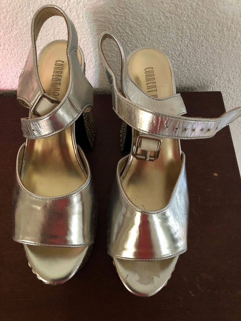 Scarpe da uomo: Plateau Sandalette mit Strass – Nuovo (secondo la descrizione) da Egg b. Zürich venduto da Nyborg_33 3