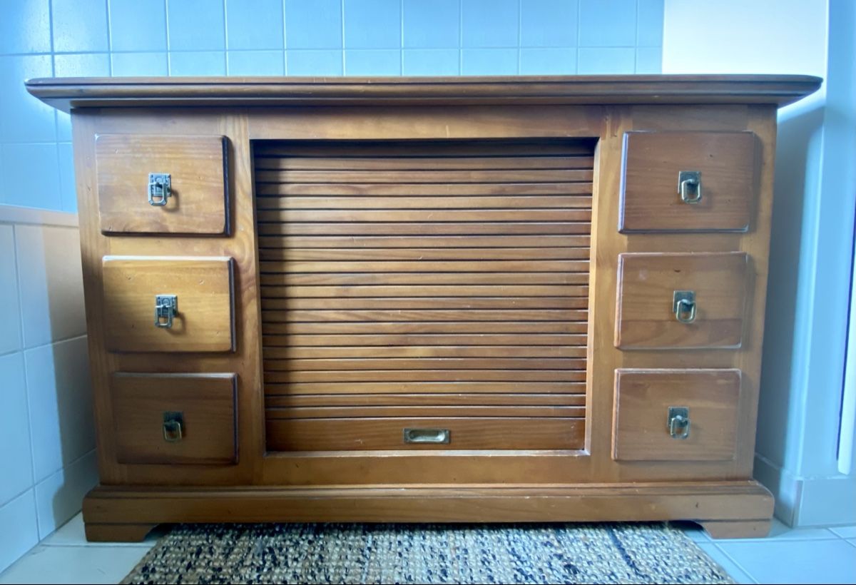 Cassettiere: Kommode Holz mit Rollladen und Schubladen – Usato da Biel/Bienne venduto da Al_Samba