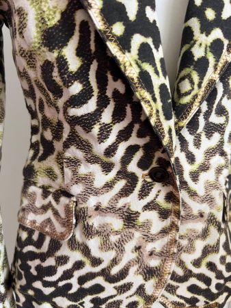 Roberto Cavalli Blazer, Animal-Print, Gr. 36 IT40, neuwertig