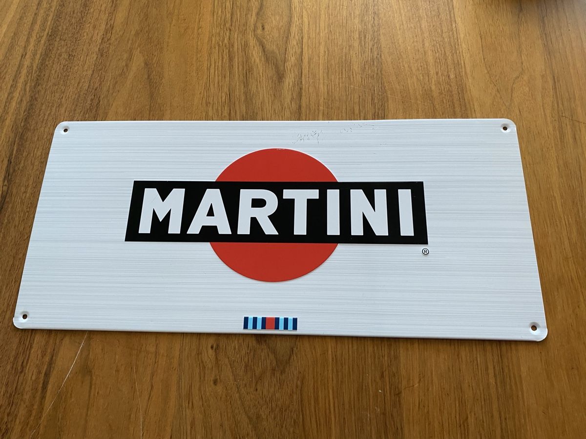 Martini Insegne: Martini Metallschild – Usato da St.Gallen venduto da Design04