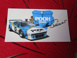 BMW M1 *POOH JEANS* MARC SURER AUFKLEBER MIT DRUCKAUTOGRAMM