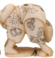 Feine Netsuke-Schnitzerei, Japan