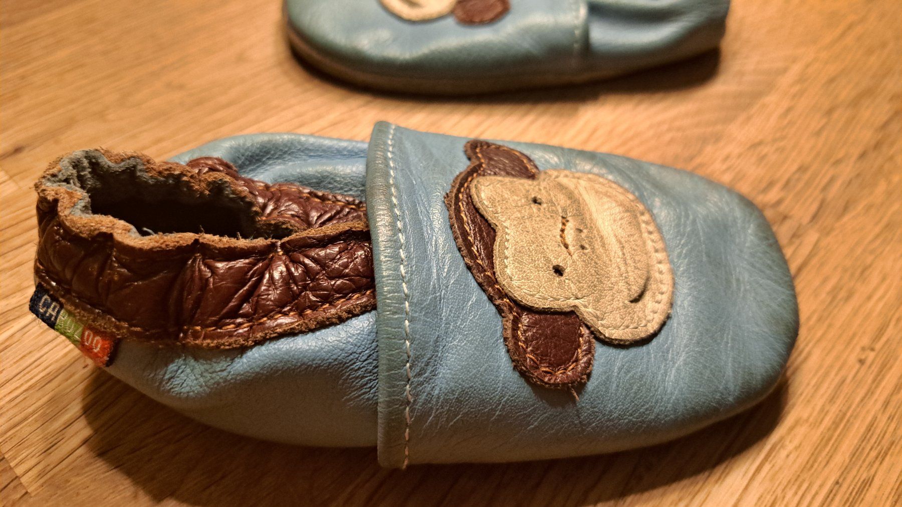 Scarpe per ragazzi: Lederfinkli, Affenmotiv – Usato da Langenthal venduto da T.L. 3