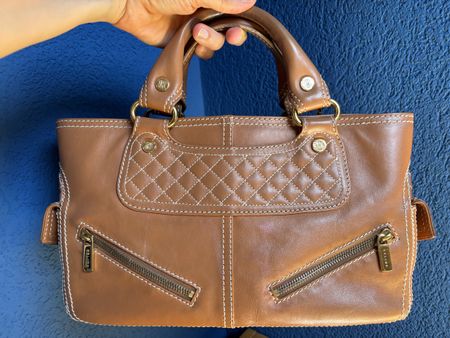 Sac Céline cuir couleur gold