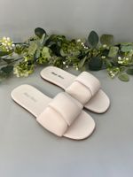 MIU MIU Padded Leather Slides Sandals Mules -- 38EU -- New🤍