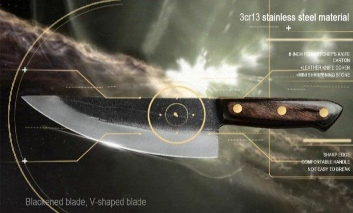 Coltelli da cucina: 8'' Zoll Chef Küche Messer Edelstahl. – Nuovo e nell'imballaggio originale da Oberentfelden venduto da abz_l7vm 4