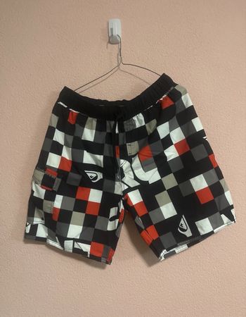 Shorts Quiksilver a scacchi, da spiaggia o piscina, estivi