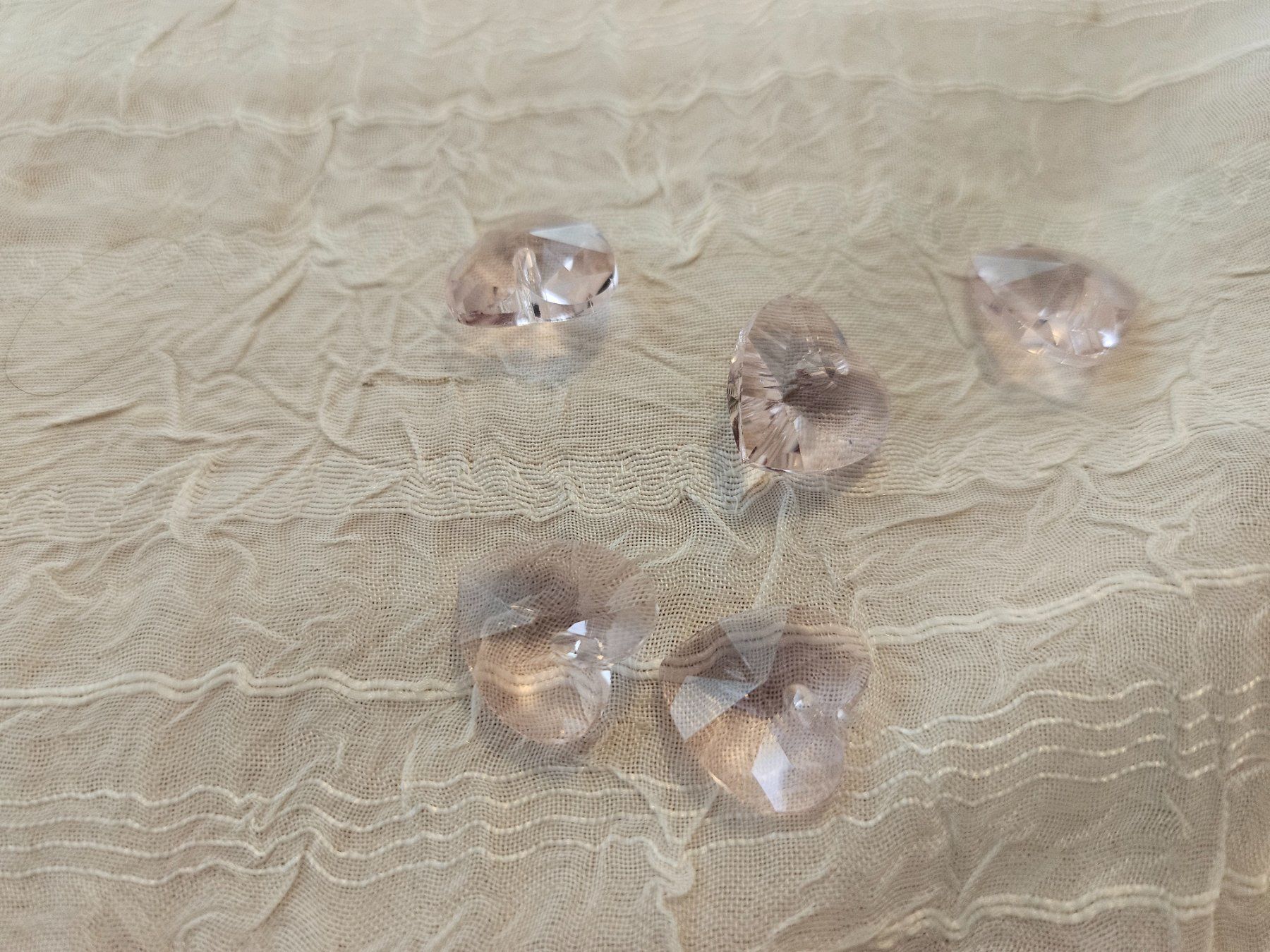 Perle (finte): Glasherz 14mm 5 stück nr4 – Nuovo e nell'imballaggio originale da Dietikon venduto da Eleda
