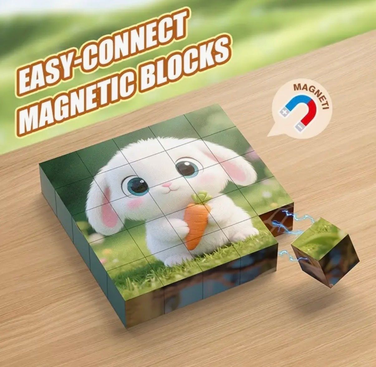 Puzzles: Puzzle-Magnetisch-Tiere- 6 Puzzles in einem Block-kognitiv – Neu und originalverpackt aus Teufenthal AG von MeineSchatztruhe 2