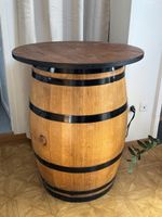 Stehtisch aus Weinfass Möhl Holz 80 cm Durchmesser 97 cm