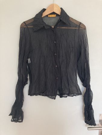 Schwarze Bluse, Gr. S transparent & sexy