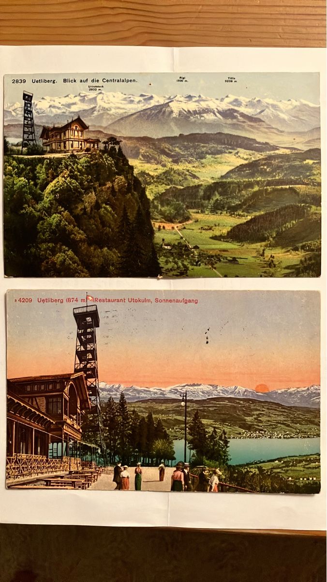 Cartoline postali: 2 alte Ansichtskarte Uetliberg und Utokulm – Usato da Bauma venduto da Baumer71