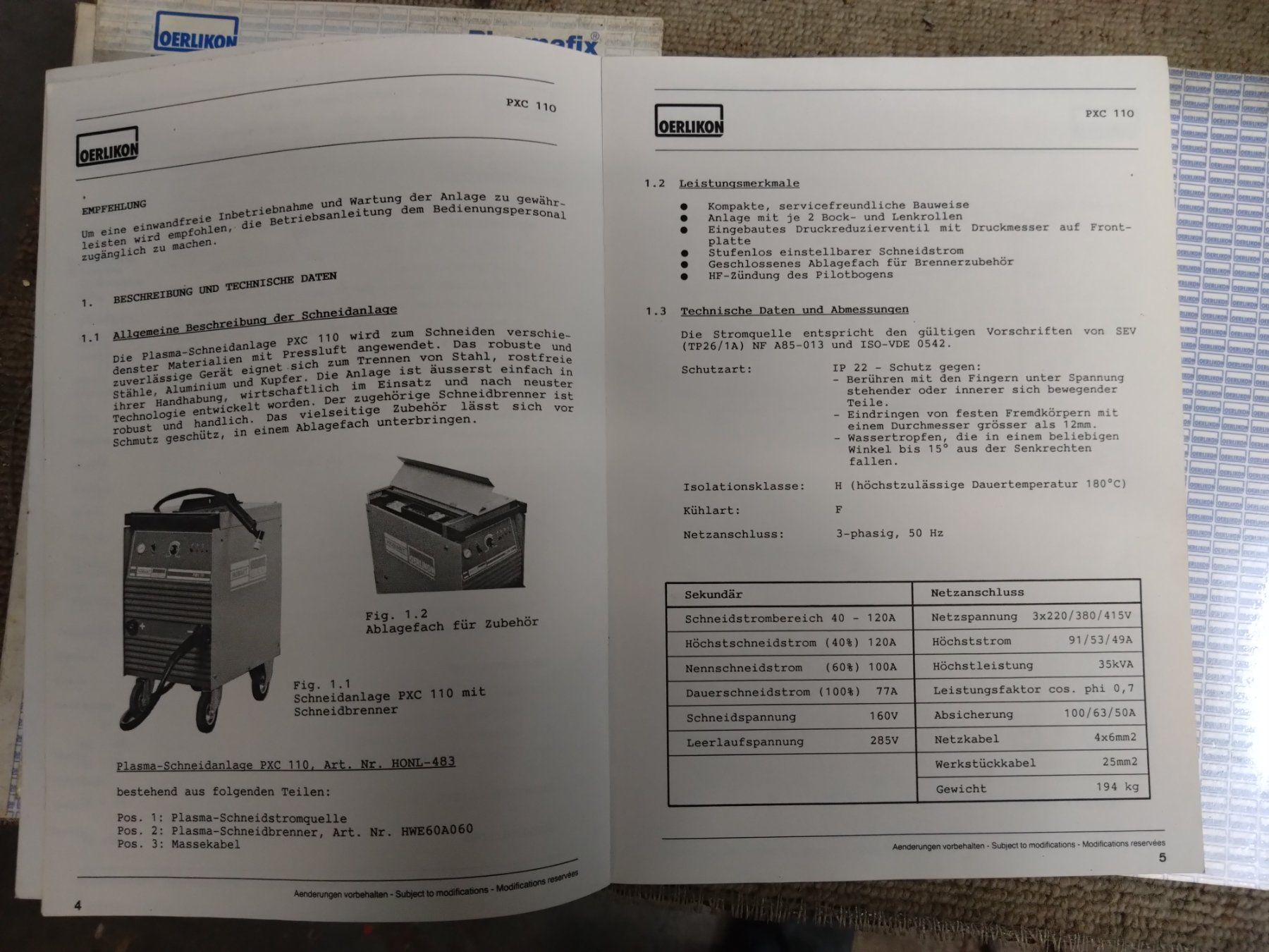 Oerlikon Alle Maschinen: Plasma Schneider Oerlikon 110A – Gebraucht aus Bözen von chrigl82 7